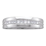 14KT White Gold 0.50CTW DIAMOND INVISIBLE MENS BAND