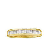 14KT Yellow Gold 0.25CTW BAGGUETTE DIAMOND LADIES FASHION BAND