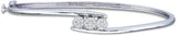 1-4CT-Diamond FLOWER BANGLE