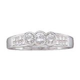 14KT White Gold 0.51CT DIAMOND 3-STONE BRIDAL RING
