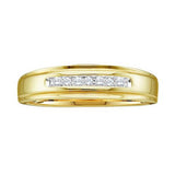 10KT Yellow Gold 0.08CTW  DIAMOND FASHION MENS BAND