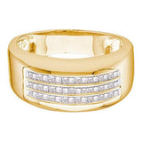 14KT Yellow Gold 0.50CTW DIAMOND MEN'S INVISIBLE BAND