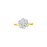 1-4CTW-Diamond FLOWER RING