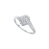 1-10CTW-Diamond CLUSTER RING