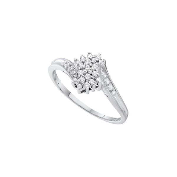 1-10CTW-Diamond CLUSTER RING