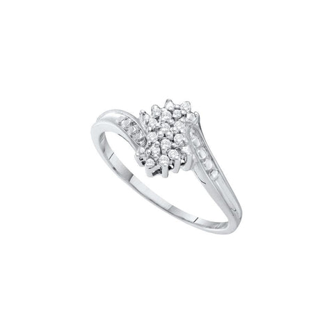 1-10CTW-Diamond CLUSTER RING