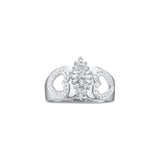 1-6CT-Diamond CLUSTER RING