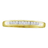 10KT Yellow Gold 0.10CTW  DIAMOND LADIES FASHION  BAND