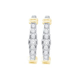 1-4CT-Diamond FASHION HOOPS