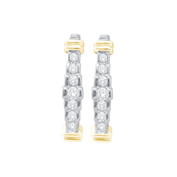 1-4CT-Diamond FASHION HOOPS
