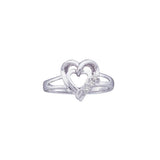 0.03CT-Diamond HEART RING