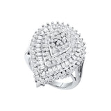 1 CTW-Diamond CLUSTER RING