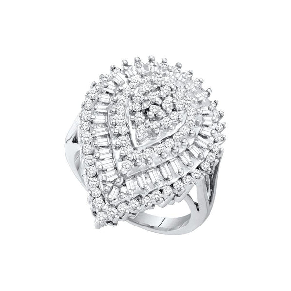 1 CTW-Diamond CLUSTER RING