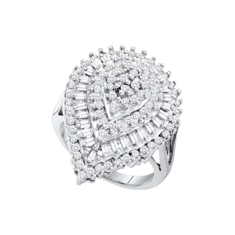 1 CTW-Diamond CLUSTER RING