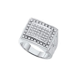 1-2CT-Diamond CLUSTER MENS RING