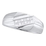 14KT White Gold 0.34CTW DIAMOND INVISIBLE MEN'S RING