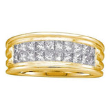 14KT Yellow Gold 2.00CTW DIAMOND MENS INVISIBLE BAND