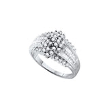 1-2CTW-Diamond CLUSTER RING