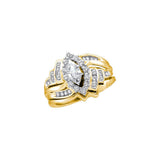 1-2CT-Diamond MQ-CENTER BRIDAL RING
