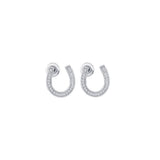 1-6CTW-Diamond HORSE-SHOE EARRING