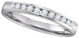 14KT White Gold 0.28CTW ROUND DIAMOND MACHINE SET BAND