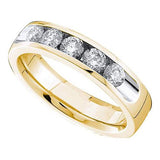 14KT Yellow Gold 0.78CTW DIAMOND  MACHINE  SET BAND