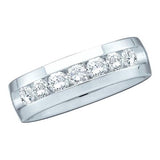 14KT Yellow Gold 0.28CTW ROUND DIAMOND MENS MACHINE SET BAND