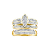 1-4CTW-Diamond MICRO-PAVE TRIO-SET