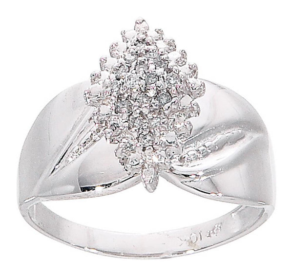 1-8CTW-Diamond CLUSTER RING