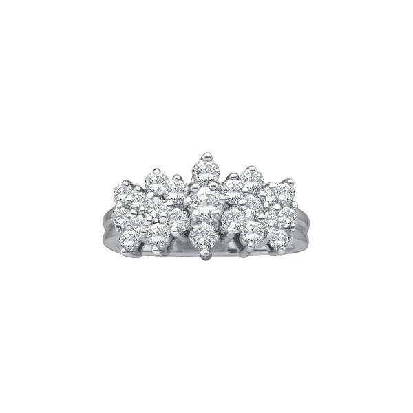 1 CTW-Diamond CLUSTER RING