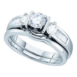 14KT White Gold 1.0CTW DIAMOND LADIES BRIDAL SET