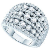 14KT White Gold 3.00CTW ROUND DIAMOND LADIES FASHION BRIDAL RING