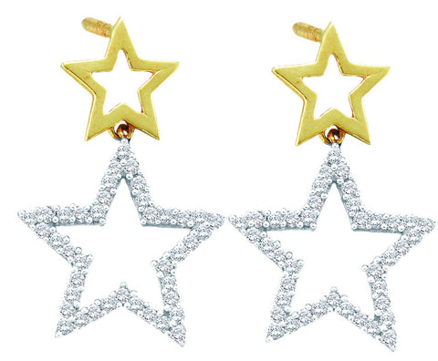 1-4CT-Diamond STAR EARRINGS