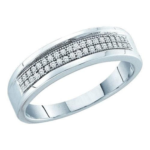 10KT White Gold 0.15CTW DIAMOND FASHION BAND