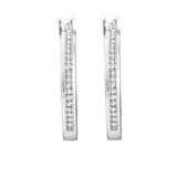 1-10CT-Diamond MICRO-PAVE HOOPS