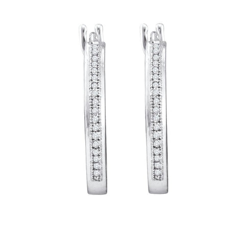 1-10CT-Diamond MICRO-PAVE HOOPS