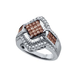 1 1-2CT-Diamond INVISIBLE BRIDAL RING