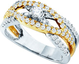 3-4CTW-Diamond RD-CENTER BRIDAL RING