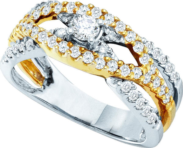 3-4CTW-Diamond RD-CENTER BRIDAL RING