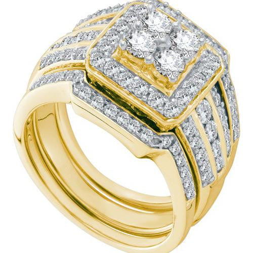 14K Yellow-gold 1.51CT DIAMOND  FASHION BRIDAL SET