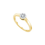 1-5CTW-Diamond FLOWER RING