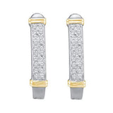 10KT White Gold 0.15CTW DIAMOND MICRO PAVE HOOPS