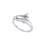 0.03CTW-Diamond DOLPHIN RING