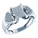 10KT White Gold 0.20CTW DIAMOND  MICRO PAVE RING
