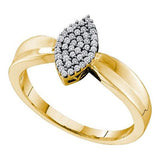 10KT Yellow Gold 0.12CTW DIAMOND  MICRO PAVE RING