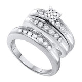 10K White-gold 0.74CT  DIAMOND  FASHION TRIO SET