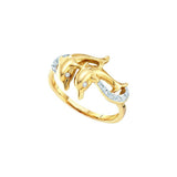 1-20CT-Diamond DOLPHIN RING