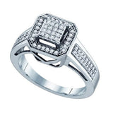 10KT White Gold 0.25CTW DIAMOND  MICRO PAVE  RING