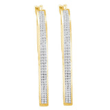 1-2CTW-Diamond MICRO-PAVE HOOPS