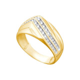 1-4CT-Diamond CLUSTER MENS BAND